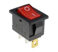 1PCS KCD1 2PIin 3Pin Boat Car Rocker Switch 6A/10A 250V/125V AC Red Yellow Green Blue black Button KCD1 NWPNLXEA(Rot)