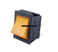 1PCS KCD4-202 boat rocker switch power switch 2Position 4 Pins/6 Pins with light 31x25mm 20A 125VAC 16A 250VAC light switch NWPNLXEA(Gelb,4 Pins)