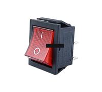 1PCS KCD4-202 boat rocker switch power switch 2Position 4 Pins/6 Pins with light 31x25mm 20A 125VAC 16A 250VAC light switch NWPNLXEA(Rot,6 Pins)