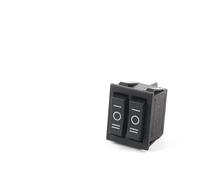 1PCS KCD4 31x25mm 6Pin 2/3 Position 16A/250V 20A/125V Double Light Rocker Switch ON-OFF/ON-OFF-ON Boat Power Car Switch NWPNLXEA(Black 3 Position)