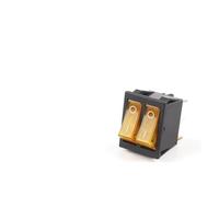 1PCS KCD4 31x25mm 6Pin 2/3 Position 16A/250V 20A/125V Double Light Rocker Switch ON-OFF/ON-OFF-ON Boat Power Car Switch NWPNLXEA(Yellow Light)