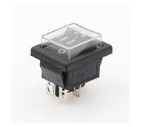 1PCS KCD4 Latching Rocker Switch Self-locking Power Switch DPST I/O 4 Pins 16A 250VAC 20A 125VAC cap NWPNLXEA(Black w Cap)