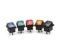 1PCS KCD4 Rocker Switch Power Switch ON/OFF 4Pin/6Pin With Light Power Switch Switch cap 16A 250VAC/ 20A 125V 29 * 36mm NWPNLXEA(GREEN,6PIN_3 GEAR_125-250V)