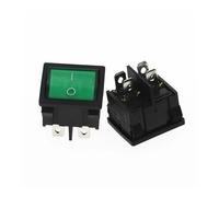 1Pcs KCD5 Rocker Switch 4 6 Pin 2 Level 6A 250V OFF-ON Multiple Colour Multifunctional Accessories With lights NWPNLXEA(Green 4Pin)