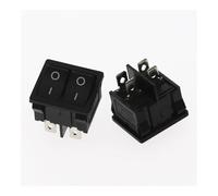 1Pcs KCD5 Rocker Switch 4/6pin Black Parallel Power Switch NWPNLXEA(Double head 4P)