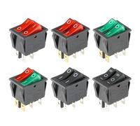 1PCS KCD8 6PIN 16A 250V 20A 125V Double Interrupteur À Bascule Interrupteur À Bascule Étanche ON-OFF KCD6 Interrupteur D'alimentation De Bateau(2D4P)