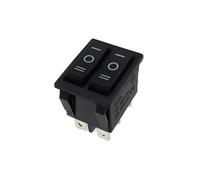 1PCS KCD8 6PIN 16A 250V 20A 125V Double Interrupteur À Bascule Interrupteur À Bascule Étanche ON-OFF Interrupteur D'alimentation De Bateau(Black 3end)