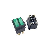 1PCS KCD8 6PIN 16A 250V 20A 125V Double Light Switch Rocker Switch ON-OFF KCD6 Boat Power Switch NWPNLXEA(Waterproof cap)