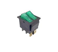 1PCS KCD8 6PIN 16A 250V 20A 125V Double Light Switch Rocker Switch ON-OFF KCD6 Boat Power Switch NWPNLXEA(Green)