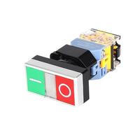 1PCS LA38-11RG Double Button Reset Button Switch With Light Start Stop Switch 22MM Red Green Double Button NWPNLXEA(With light)