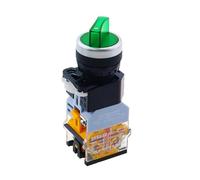 1PCS LA38-11XD/2 Rotary push button switch with lamp 22MM 2 position 3 position latching LED knob switches Multicolor optional NWPNLXEA(Green,2 POSITION_1NO 1NC_24V)