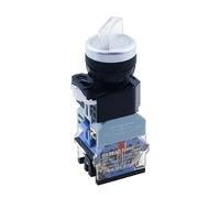 1PCS LA38-11XD/2 Rotary push button switch with lamp 22MM 2 position 3 position latching LED knob switches Multicolor optional NWPNLXEA(WHITE,2 POSITION_2NO_380V)