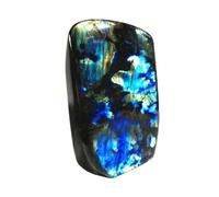 1pcs Labradorite Raw Crystal Blue Polished Slab Block Irregular Gemstones Stone for Gift Home Decor,550~600g Gemstone Stone
