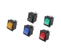 1pcs Latching Rocker Switch Power Switch I/O 4/6 Pins With Light 16A 250VAC 20A 125VAC KCD4 NWPNLXEA(Blau,6PIN)