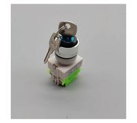 1PCS LAY37-11Y2/LAY37-20Y3 Key Rotary Switch 2/3 Position Push Button Switch 1NO1NC Latching Self-locking Key Button NWPNLXEA(2 position NO-NC)
