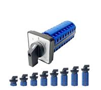 1pcs, LW26-20 YMW26 Series Silver Con-ta-ct 1-8 Poles 20A 690V Control Power Rotary Selector Changeover Cam Switch LW28-20 NWPNLXEA(8P-32 Terminals)