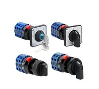 1pcs LW26-20S Series 22mm Single Hole Installation Rotary Cam Switch 20A Changeover Selector YMW26(Plate S1,4P) Controls Switches