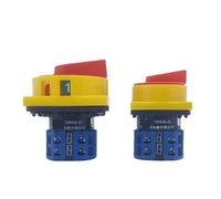 1pcs, LW26GS-20/04-2 Cam Switch Two Position Pad Lock Changeover Rotary Isolator Disconnect Selector Silver 20A 690V NWPNLXEA(Small Panel)