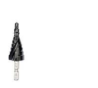 1Pcs M35 Cobalt Step Drill 4-12/4-20/4-22/5-21/5-27mm TiAIN Drill Bit Spiral Groove Quick Change Shank for Stainless Steel(5-21mm(9 Steps))