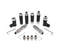 1Pcs M8 Sensor Connector Non-welding screw connection Metal A Code Bend Angle 3pin 4pin IP68 Straight Waterproof Connectors NWPNLXEA(M8-3F Metal new)