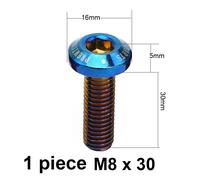 1pcs M8x30mm Blue Boulons De Disque De Frein De Moto M8, Rotor, Vis, Document De Placage, Tête À Douille Hexagonale Pour Honda Yamaha Kawasaki Suzuki ""Nipseyteko