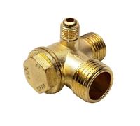 1pcs Male Thread Check Valve Connector With 3-Port Zinc Alloy For Air Compressor Parts Accessory 20mm/16mm/10mm