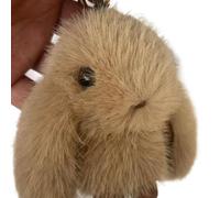 1Pcs Mignon Lapin Porte-clés Doux Lapin Fourrure Pom Pom Boule Fluffy Porte-clés Pour Voiture Sac À Main