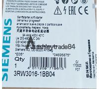 Siemens 3RW3016-1BB04 3RW30161BB04 Démarreur progressif Puissance moteur à 400 V 4 kW 480 V Courant nominal 9 A