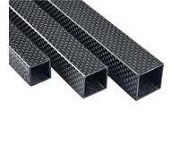 1Pcs OD 10mm 15mm 20mm 22mm 25mm 30mm Length 500mm Carbon Fiber Tube, Glossy Surface 3K High Strength Full Carbon Fiber Square Tube(20x20x18mm)