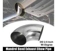 1pcs OD 2.5 Pouce 90 Degré 1.2mm Épais Car Échappement Coudé Tuyau