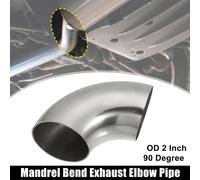 1pcs OD 2 Pouce 90 Degré 1.2mm Épais Car Échappement Coudé Tuyau