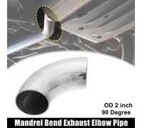 1Pcs OD 2 Pouce 90 Degré Échappement Coudé Tuyau SS304 Inoxydable Acier