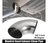 1pcs OD 3 Pouce 90 Degré 1.2mm Épais Car Échappement Coudé Tuyau