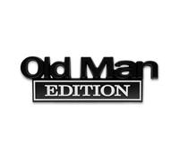 1PCS Old Man Edition Car Emblem Metal Badge, 3D Metal Sticker Badge Old Man Edition Car Emblem,Cars Stickers Decals for Cars Motorcycle Truck SUV Side Or Rear Tailgate Bumper Sticker (Black White)