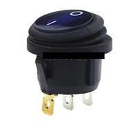 1pcs On-Off KCD1-2 3Pin 12V 220V Green Red Blue Yellow Round Boat Car Rocker Switch Light NWPNLXEA(Blau,12V)