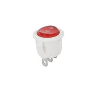 1PCS ON/OFF Round Rocker Switch LED illuminated Car 12V 24V / 6A 250V / 10A 125V 2/3/4PIN Switch 20MM NWPNLXEA(3Pin redlight ON-OFF)