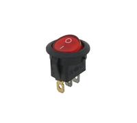 1PCS ON/OFF Round Rocker Switch LED illuminated Car 12V 24V / 6A 250V / 10A 125V 2/3/4PIN Switch 20MM NWPNLXEA(3Pin redlightON-OFF2)