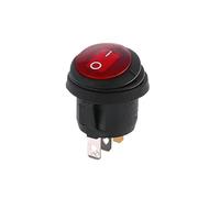 1Pcs on/off SPST Round boat LED rocker switchlight 12V 220V power button switch on off on NWPNLXEA(Rot,LED AC 220V-250V)