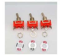 1pcs One Orange E-ten Car, Motorcycle, Boat, Model, Heavy SPST Terminal Switch on-off-on-off Toggle Switch and Waterproof Cap, NWPNLXEA(E-TEN1322 with Cap)