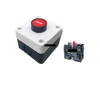 1PCS Outdoor button switch control box 22 aperture indicator light box start stop XB2 switch control box NWPNLXEA(STOP)