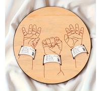 1PCS Panneau d'annonce de naissance en bois, Panneau de naissance « Hello World », Cartes de jalons de développement pour bébé, Carte de révélation du sexe, Bébé B