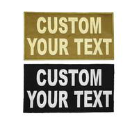 1PCS Patchs de nom de broderie personnalisés, Patchs tactiques amovibles personnalisés crochet et boucle, Étiquettes tactiques brodées pour vestes de gilet de sac à dos (2Line)