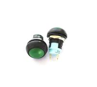 1PCS PBS-33A 12mm latching Switch On Off Small Push Button Switch 250V 3A Round Red Green White Black Blue Yellow NWPNLXEA(Green)