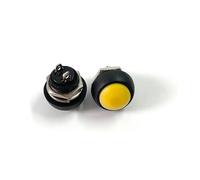 1Pcs PBS-33b 2Pin Switch 12mm 12V 1A momentary Push button Switch since the reset Non-locking NWPNLXEA(1PCS yellow)