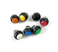 1Pcs PBS-33b 2Pin Switch 12mm 12V 1A momentary Push button Switch since the reset Non-locking NWPNLXEA(7PCS Color mixing)