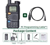 1Pcs-PC Cable Quansheng UV 5R Plus Talkie Walperforé, Portable Am Fm, Commutateur radio bidirectionnel, Station VHF, Récepteur K5, Ham, Ensemble sans fil, Longue portée ""Nipseyteko