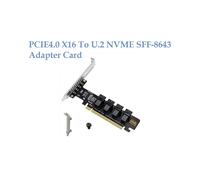 1PCS PCI-E 16X to Four U.2 NVME SFF-8643 PCIe SSD Adapter Card