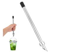 1pcs Perforateur de Paille pour Couvercles en Plastique, Perforateur de Paille en Acier Inoxydable Outils Perforation pour Stands Limonade Conteneurs Charcuterie Boissons Café