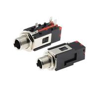 1PCS PJ-602B Right Angle Audio Connector Thread Lock Panel 1/4" 6.35 Mm Stereo Phone Jack Headphone Socket NWPNLXEA