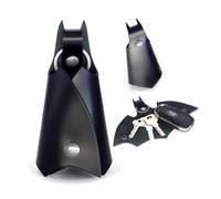 1PCS Porte-clés Homme, Porte-Clés En Faux Cuir Batman,Porte-clés Batman, étui à clés en cuir synthétique,étui à clés en cuir de voiture Pour Diverses Clés De Voiture Ou De Moto, Noir